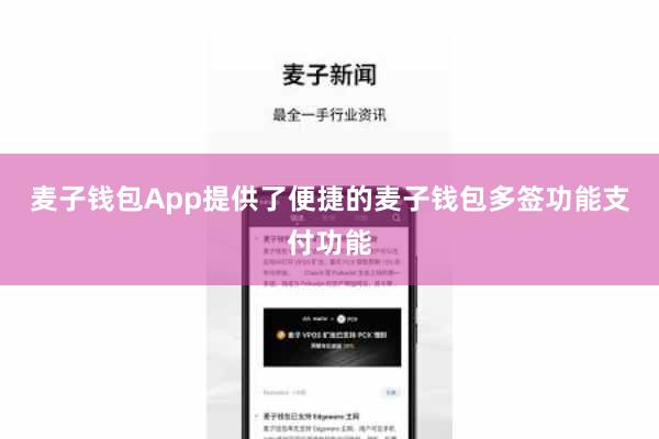 麦子钱包App提供了便捷的麦子钱包多签功能支付功能