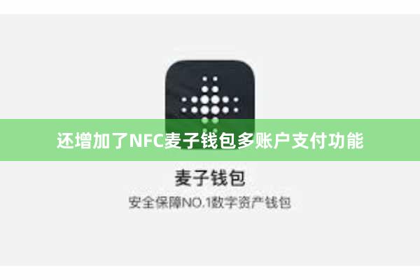 还增加了NFC麦子钱包多账户支付功能