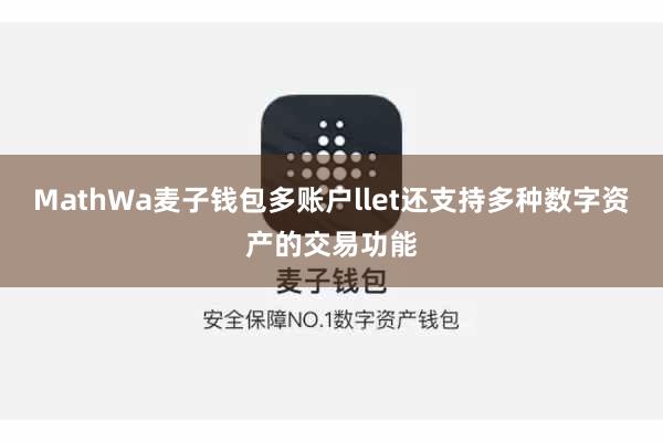 MathWa麦子钱包多账户llet还支持多种数字资产的交易功能
