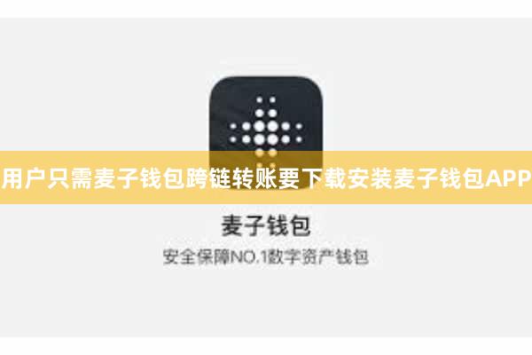 用户只需麦子钱包跨链转账要下载安装麦子钱包APP
